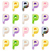 20Pcs UV Plating Opaque Acrylic European Beads OACR-TADJ0001-16P-2