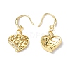 Clear Cubic Zirconia Heart Dangle Earrings EJEW-B017-03G-2