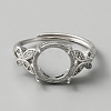Adjustable Brass Solitaire Ring Settings FIND-WH0120-63D-2