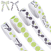 4 Rolls 4 Colors Sport Ball Print Grosgrain Ribbon OCOR-PH0004-07C-7