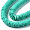 Flat Round Handmade Polymer Clay Beads CLAY-R067-10mm-34-3