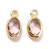 Eco-Friendly Brass with Glass Pendants KK-K268-01W-2
