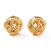Rack Plating Brass Beads KK-A377-15G-1