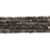 Natural Silver Sheen Obsidian Beads Strands G-E608-A02-A-1