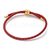 Leather Braided Cord Bracelets BJEW-G675-06G-15-6