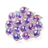 UV Plating Rainbow Iridescent Acrylic Beads OACR-F004-07A-3