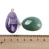 Natural & Synthetic Mixed Gemstone Nuggets Pendants G-C140-01-3