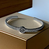 Alloy Crystal Rhinestone Cuff Bangles for Women FS-WG50859-03-1
