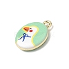 Printed Alloy Pendants ENAM-F160-02B-G-2