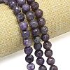 Natural Lepidolite/Purple Mica Beads Strands G-B165-A11-8mm-1