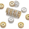 Brass Rhinestone Spacer Beads RB-TA0001-01-2