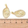 Brass Micro Pave Clear Cubic Zirconia Pendants KK-A304-13G-2