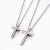 304 Stainless Steel Pendant Necklaces NJEW-O112-02P-1