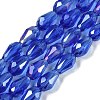 Transparent Electroplate Glass Beads Strands EGLA-N013-T10mm-B11-1