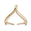 Rack Plating Brass Micro Pave Cubic Zirconia Ice Pick Pinch Bails KK-B056-01KCG-2