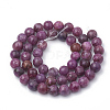 Natural Lepidolite/Purple Mica Stone Beads Strands G-T103-07-2