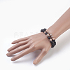 Natural Lava Rock Beads Stretch Bracelets Sets BJEW-JB03902-02-4
