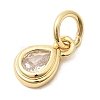Brass Cubic Zirconia Charms KK-G554-02E-01-2