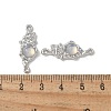 Brass & Resin Flower Connector Charms KK-U052-36P-02-3