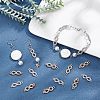 SUPERFINDINGS 48Pcs 3 Style Alloy Rhinestone Links Connectors ALRI-FH0001-04-2