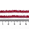 Electroplate Transparent Glass Beads Strands EGLA-A035-T3mm-A07-4