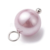 Shell Pearl Dyed Round Charms PALLOY-JF02245-02-4