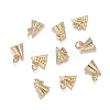 Brass Micro Clear Cubic Zirconia Charms ZIRC-F120-048G-4