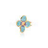 304 Stainless Steel & Enamel Cuff Open Rings FS-WG13A6D-01-4
