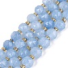 Ombre Effect Dyed Transparent Crackle Glass Beads Strands GLAA-Q111-8MM-01-2