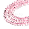 Transparent Glass Beads Strands GLAA-H021-03-08-5