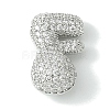 Rack Plating Brass Cubic Zirconia Pendants KK-S378-02P-F-1