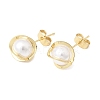Brass Stud Earrings for Women EJEW-F421-02G-4
