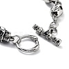 Retro Alloy Skull Link Chain Bracelets for Women Men BJEW-L684-008AS-3