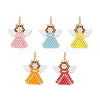 Beaded Angel Charms PALLOY-MZ01207-1