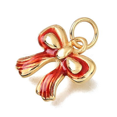 Brass Enamel Pendants KK-G605-11G-04-1