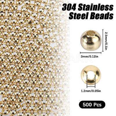 304 Stainless Steel Beads STAS-SC0006-92B-1