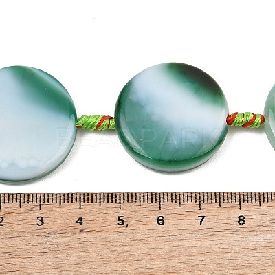 Natural Banded Agate Coin Beads Strands GG-CBAE0EB-06C-1