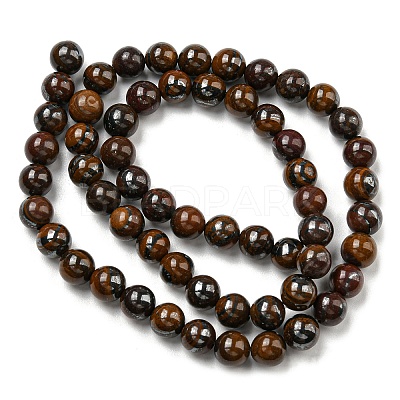 Natural Yellow Tiger Iron Beads Strands G-C079-A03-01-1
