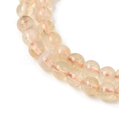 Heated Natural Citrine Bead Strands G-P466-01E-01-1