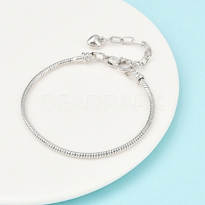 Brass European Style Bracelets for Jewelry Making KK-R031-06-1