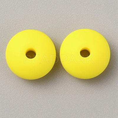 Rondelle Food Grade Eco-Friendly Silicone Abacus Beads SIL-WH0008-14N-03-1
