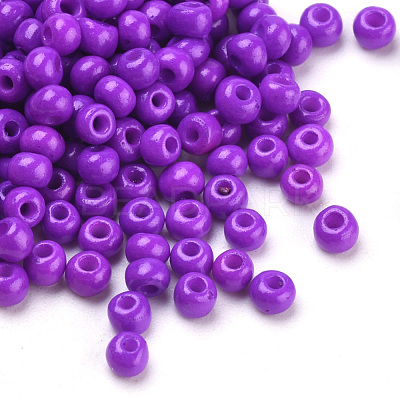 Baking Paint 8/0 Glass Seed Beads SEED-Q025-3mm-L29-1