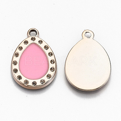 UV Plating Acrylic Pendant Rhinestone Settings OACR-R252-03-07LG-1