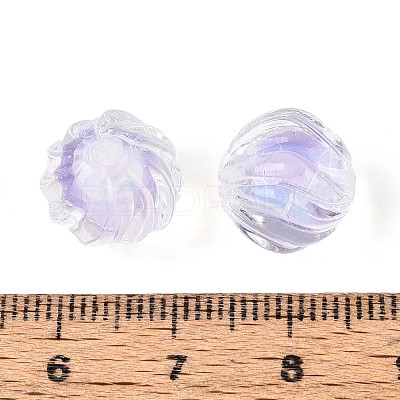 Textured Inner Flower Handmade Lampwork Beads LAMP-T024-07E-1