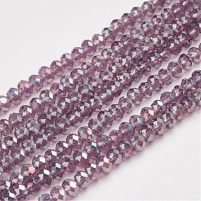 Electroplate Glass Beads Strands EGLA-D020-3x2mm-81-1