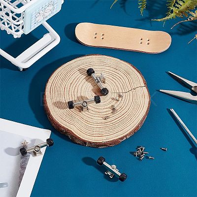 Plastic & Aluminum Alloy Skateboard Bracket Bearing Wheel AJEW-FG0001-76B-1