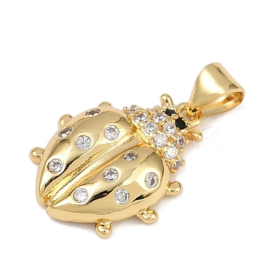 Brass Micro Pave Cubic Zirconia Pendants KK-A260-07D-G-1
