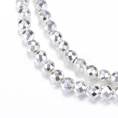 Electroplate Non-magnetic Synthetic Hematite Bead Strands X-G-Q465-12S-1