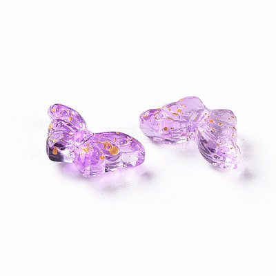 Transparent Spray Painted Glass Beads GLAA-S190-018K-01-1