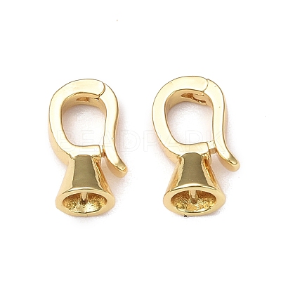 Rack Plating Brass Fold Over Clasps KK-E080-05G-1